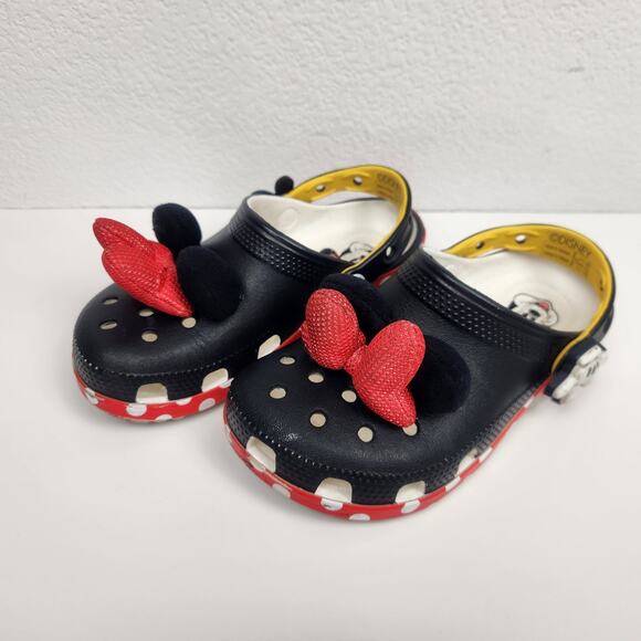Crocs x Disney Minnie Mouse Ears Slip on Shoes Kids Size 13 - Picture 1 of 10